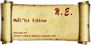 Mühl Edina névjegykártya