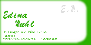 edina muhl business card